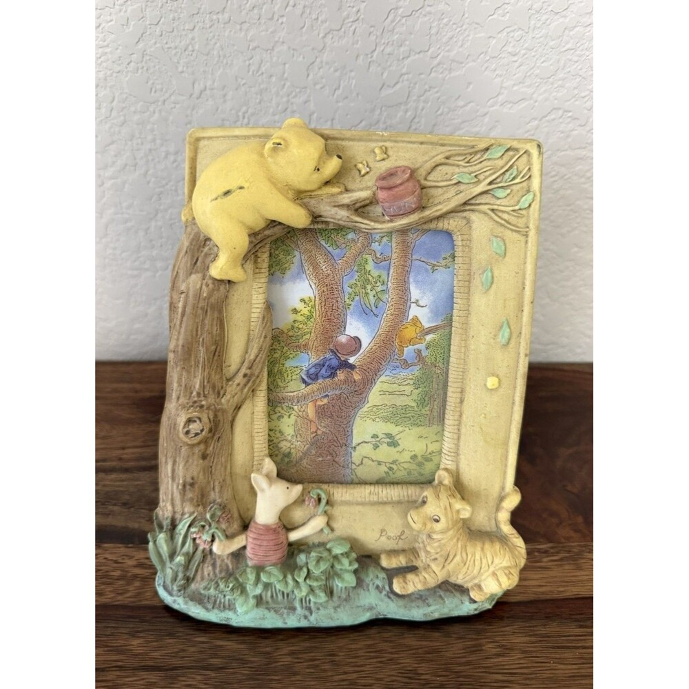 VTG Disney Classic Winnie The Pooh Charpente Tigger Eeyore Piglet Picture Frame